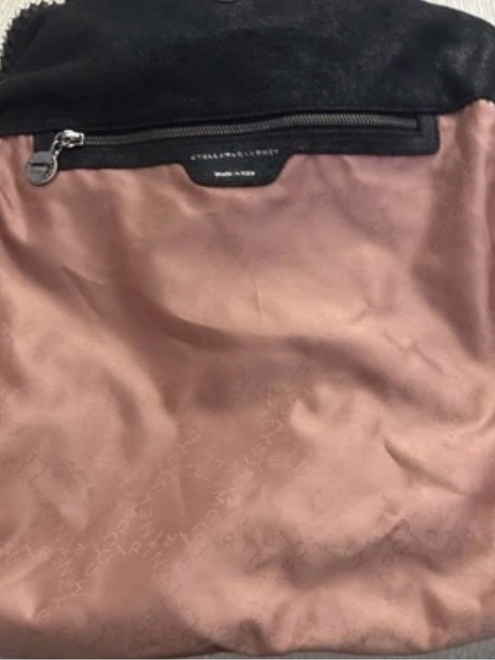 SOLD-Stella McCartney Falabella Tote Large Black Shaggy Deer Chain Trim Bag - Picture 10 of 10